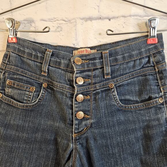 Judy Blue Jeans Women's Size 5 Mid Rise Button Fly Skinny Stretch Made in USA - Picture 2 of 8